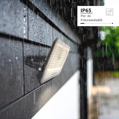 Professzionális, Ipari 100W-os, fekete LED reflektor, IP65 védelemmel, természetes fehér