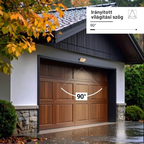 Professzionális, Ipari 100W-os, fekete LED reflektor, IP65 védelemmel, természetes fehér