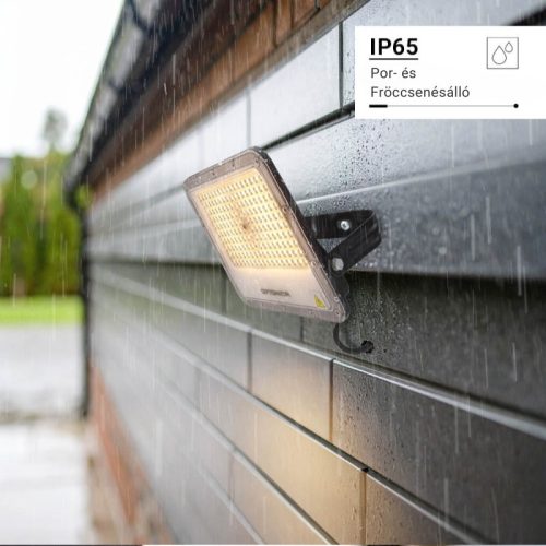 Professzionális, Ipari 100W-os, fekete LED reflektor, IP65 védelemmel, meleg fehér