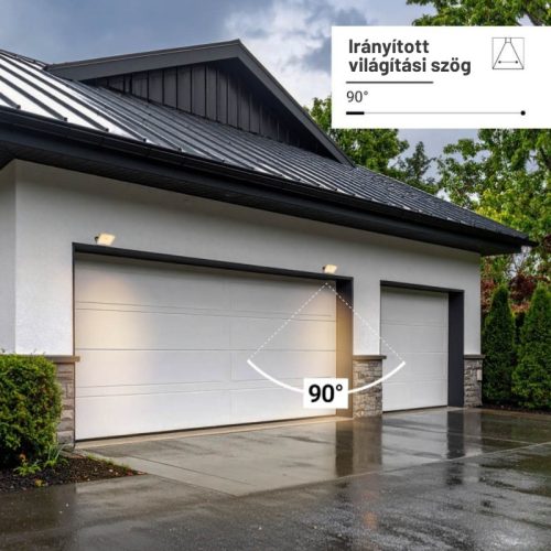 Professzionális, Ipari 100W-os, fekete LED reflektor, IP65 védelemmel, meleg fehér