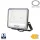 Professzionális, Ipari 150W-os, fekete LED reflektor, IP65 védelemmel, hideg fehér