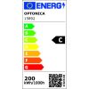 Professzionális, Ipari 200W-os, fekete LED reflektor, IP65 védelemmel, természetes fehér