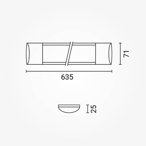 60cm Pultvilágító Lámpa Állítható Színhőmérséklettel (CCT) 20W 2400lm IP20
