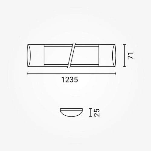 120cm Pultvilágító Lámpa Állítható Színhőmérséklettel (CCT) 40W 4800lm IP20