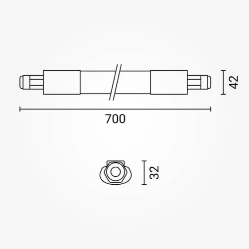 Sorolható 18W-os LED ipari lámpatest 70 cm 6000K 2250lm IP65