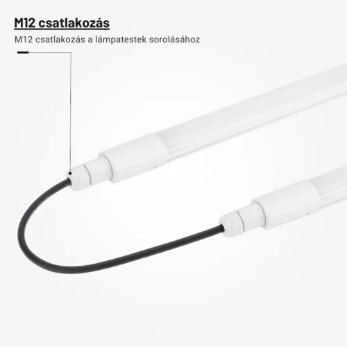 Sorolható 36W-os LED ipari lámpatest 125 cm 6000K 4500lm IP65