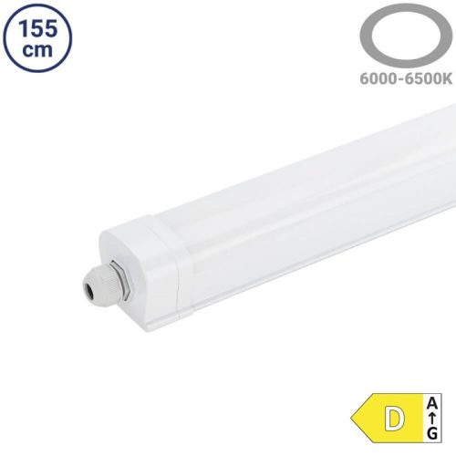 Tri-Proof LED Lineáris Lámpatest 36W 4320lm 125cm 6000K IP65 IK08 Sorolható
