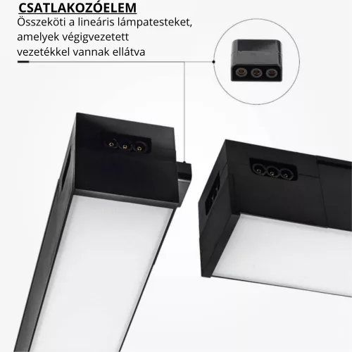 Sorolható CCT Lineáris LED Lámpa 90cm 36W – összekapcsolása Steckelement csatlakozóval