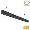 Honeycomb Lineáris LED Lámpatest – 38W, 3600 lm, CCT Színváltós, Fekete
