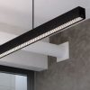 120 cm hosszú fekete lineáris LED lámpa vakításmentes méhsejt (Honey Comb) rácsos reflektorral