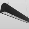 120 cm hosszú fekete lineáris LED lámpa vakításmentes méhsejt (Honey Comb) rácsos reflektorral