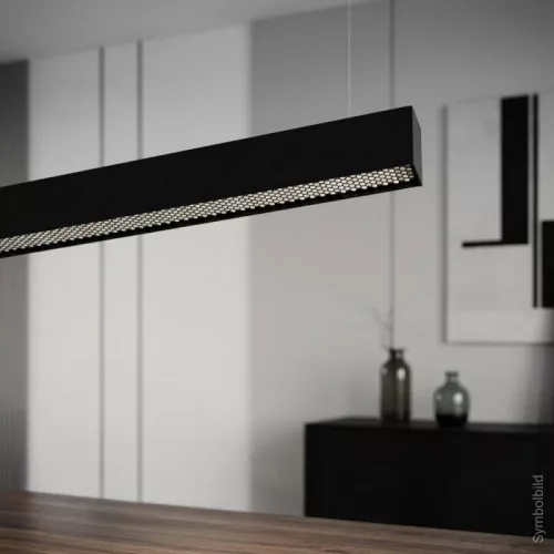 Honeycomb Lineáris LED Lámpatest – 38W, 3600 lm, CCT Színváltós, Fekete