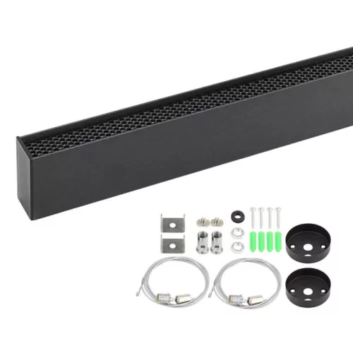 Honeycomb Lineáris LED Lámpatest – 38W, 3600 lm, CCT Színváltós, Fekete