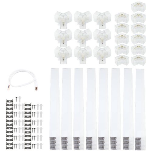 5 elemes hexagon lámpa szett, kompakt, méhsejt elrendezésben