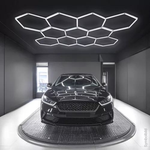 11 elemes, grandiózus hexagon lámpa szett, építészeti világítás
