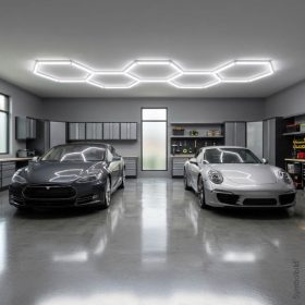 5 elemes kreatív hexagon lámpa szett, aszimmetrikus elrendezésben