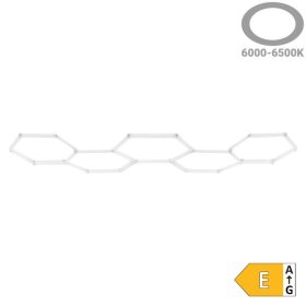 5 elemes kreatív hexagon lámpa szett, aszimmetrikus elrendezésben