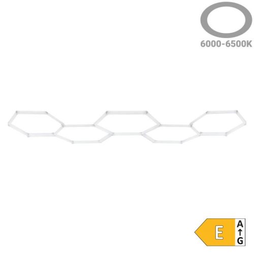 5 elemes kreatív hexagon lámpa szett, aszimmetrikus elrendezésben