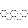 5 elemes kreatív hexagon lámpa szett, aszimmetrikus elrendezésben