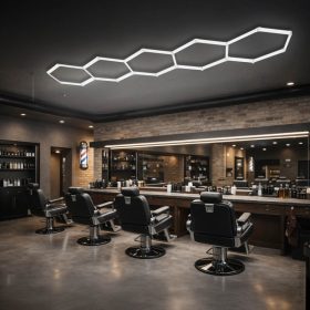 5 elemes hexagon lámpa szett, lineáris, egyenes elrendezésben