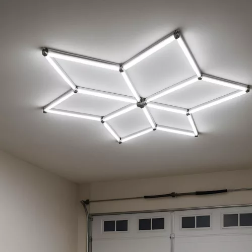 Látványos 6 sarkos csillag alakzatot formázó Hexagon LED lámpa szett 126W teljesítménnyel és 6000K fénnyel