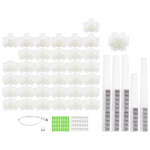 Optonica 16824 nagyméretű professzionális 306W-os LED Hexagon méhsejt világítási rendszer 6000K hideg fénnyel