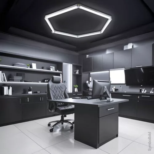 42W Hexagon hatszögletű LED dizájn lámpa szett választható színhőmérséklettel