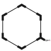 Modern irodai világítás egyetlen hexagon lámpával