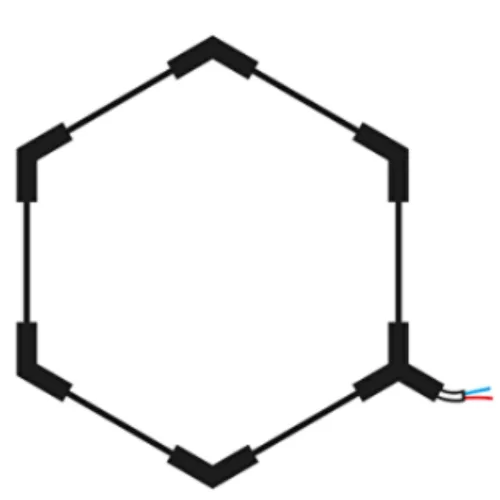 Modern irodai világítás egyetlen hexagon lámpával