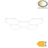 192W Hexagon hatszögletű LED dizájn lámpa szett választható színhőmérséklettel, 5 db hatszögből