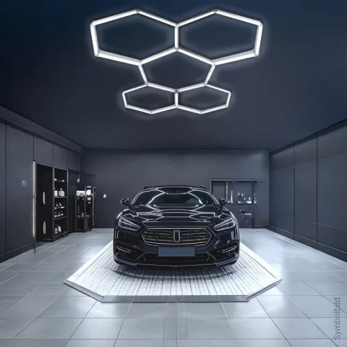 192W Hexagon hatszögletű LED dizájn lámpa szett választható színhőmérséklettel, 5 db hatszögből