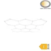 280W Hexagon hatszögletű LED dizájn lámpa szett választható színhőmérséklettel, 8 db hatszögből