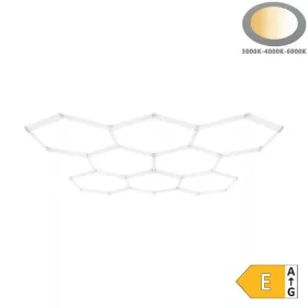 280W Hexagon hatszögletű LED dizájn lámpa szett választható színhőmérséklettel, 8 db hatszögből