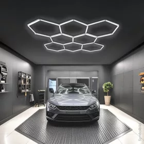 280W Hexagon hatszögletű LED dizájn lámpa szett választható színhőmérséklettel, 8 db hatszögből