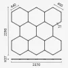 280W Hexagon hatszögletű LED dizájn lámpa szett választható színhőmérséklettel, 8 db hatszögből