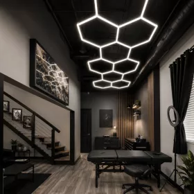 259W Hexagon hatszögletű LED dizájn lámpa szett választható színhőmérséklettel, 8 db hatszögből
