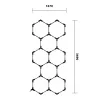 259W Hexagon hatszögletű LED dizájn lámpa szett választható színhőmérséklettel, 8 db hatszögből