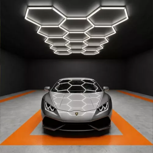 456W Hexagon hatszögletű LED dizájn lámpa szett választható színhőmérséklettel, 14 db hatszögből