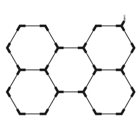 Színes 5 elemes gigantikus MAGIC RGB Hexagon LED lámpa szett Tuya Smart okostelefonos vezérléssel