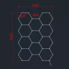 11 elemes prémium óriás MAGIC RGB Színes Hexagon LED lámpa szett Tuya Smart okostelefonos vezérléssel 13800 lumen