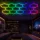 3,7 méter széles óriás MAGIC RGB Hexagon LED lámpa szett, Színes, Tuya Smart okostelefonos vezérléssel 13800 lumen