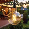 Extrém nagy 20 centiméteres dimmelhető aranysárga óriás gömb alakú G200 vintage LED izzó E27 foglalattal és 1800K szuper meleg fénnyel
