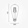 Látványos aranysárga üvegű ST64 vintage Edison dekorációs LED izzó E27 foglalattal és extra meleg fehér fénnyel