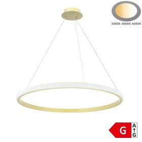 CCT Dimmelhető LED gyűrűs függőlámpa arany 30W Ø50cm