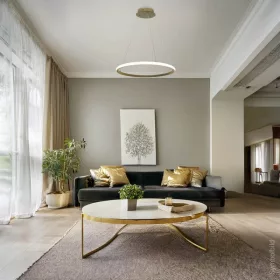 CCT Dimmelhető LED gyűrűs függőlámpa arany 30W Ø50cm