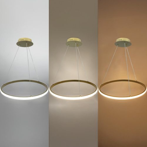CCT Dimmelhető LED gyűrűs függőlámpa arany 30W Ø50cm