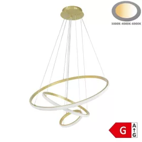 3 gyűrűs függőlámpa CCT dimmelhető arany 78W Ø61cm