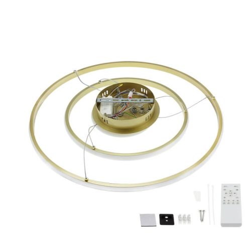 3 gyűrűs függőlámpa CCT dimmelhető arany 78W Ø61cm