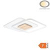 60W Square WOOD LED CCT mennyezeti lámpa távirányítóval, dimmelhető