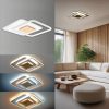 60W Square WOOD LED CCT mennyezeti lámpa távirányítóval, dimmelhető
